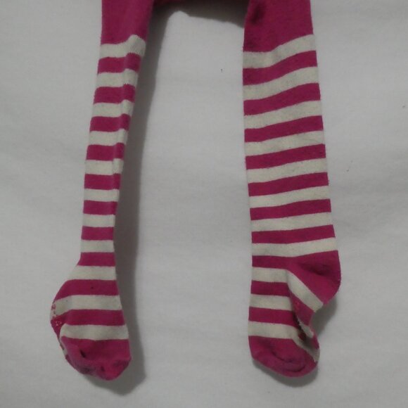 BABY GAP | 12-24 months | Pink and White Striped Tights | Brown Bear Back | GUC - Picture 6 of 15